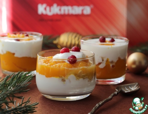 Парфе из йогурта и тыквы