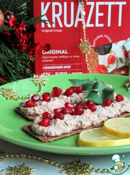 Паштет "Лобио" на ржаных хлебцах Паштет "Лобио" на ржаных хлебцах