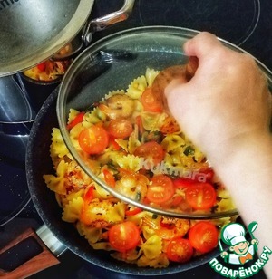 Паста с морепродуктами в цитрусовом соусе