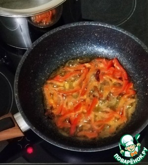 Паста с морепродуктами в цитрусовом соусе