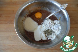 Печёночные оладьи с шампиньонами