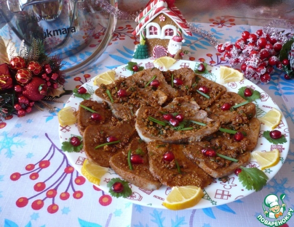 Пикантная закуска из говяжьего языка