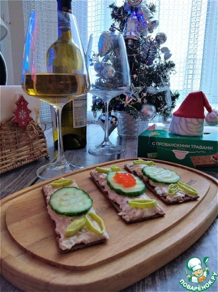 Праздничная закуска с печенью трески Праздничная закуска с печенью трески