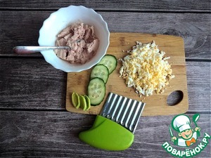 Праздничная закуска с печенью трески Праздничная закуска с печенью трески