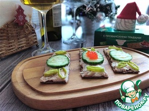 Праздничная закуска с печенью трески Праздничная закуска с печенью трески