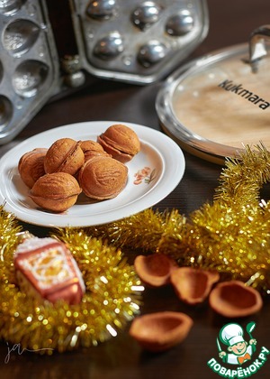 Пряничные орешки с повидлом Пряничные орешки с повидлом