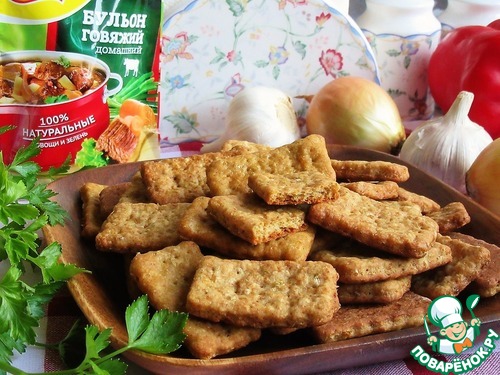 Пряные луковые крекеры
