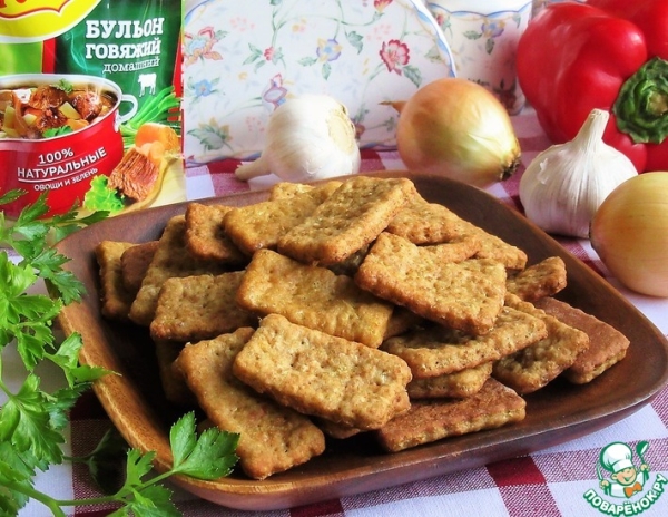 Пряные луковые крекеры