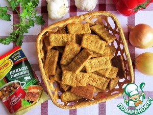 Пряные луковые крекеры