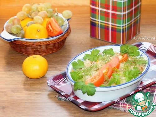 Пряный салат с беконом и капустой Пряный салат с беконом и капустой