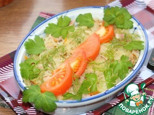 Пряный салат с беконом и капустой Пряный салат с беконом и капустой