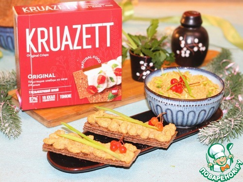 Рыбный паштет с овощами и брусникой