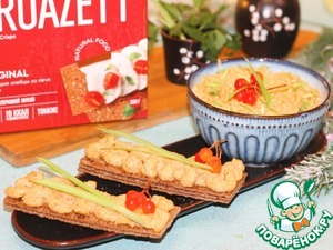 Рыбный паштет с овощами и брусникой