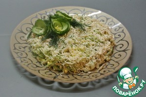 Салат из кальмаров с сыром и чесноком Салат из кальмаров с сыром и чесноком