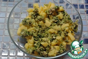 Салат картофельный с орехами