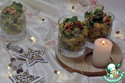 Салат картофельный с орехами