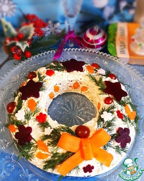 Салат "Рождественский венок" Салат "Рождественский венок"