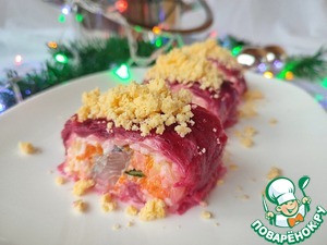 Салат-рулет "Селёдка под шубой" Салат-рулет "Селёдка под шубой"