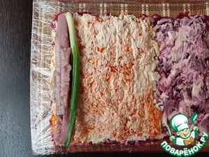 Салат-рулет "Селёдка под шубой" Салат-рулет "Селёдка под шубой"