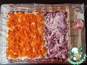 Салат-рулет "Селёдка под шубой" Салат-рулет "Селёдка под шубой"