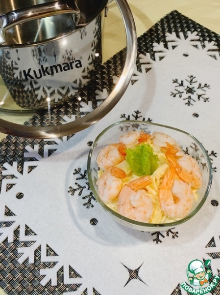 Салат с ананасом и креветками