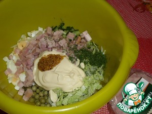 Салат с бужениной и пекинской капустой Салат с бужениной и пекинской капустой