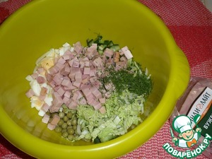 Салат с бужениной и пекинской капустой Салат с бужениной и пекинской капустой