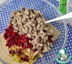 Салат с печенью индейки