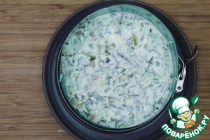 Салат с печенью трески "По-мурмански"