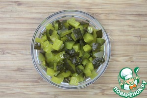 Салат с печенью трески "По-мурмански"