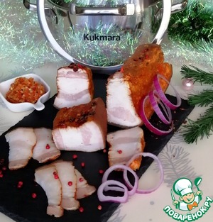 Сало солёное горячим способом