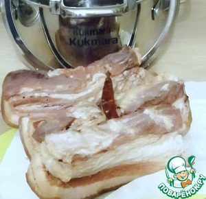 Сало солёное горячим способом