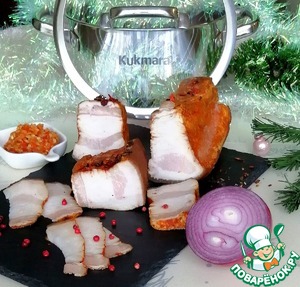 Сало солёное горячим способом