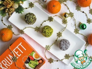 Шоколадные пирожные "Новогодние шары"