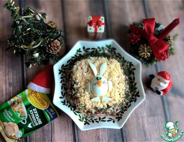 Слоёный салат "Новогодний" Слоёный салат "Новогодний"