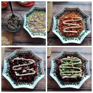 Слоёный салат "Новогодний" Слоёный салат "Новогодний"