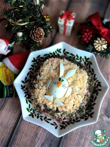 Слоёный салат "Новогодний" Слоёный салат "Новогодний"