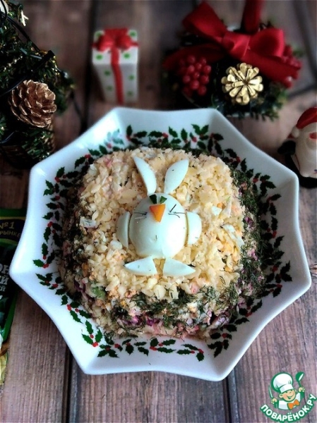 Слоёный салат "Новогодний" Слоёный салат "Новогодний"