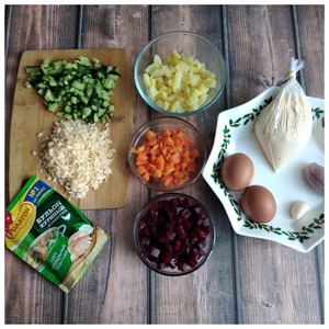 Слоёный салат "Новогодний" Слоёный салат "Новогодний"