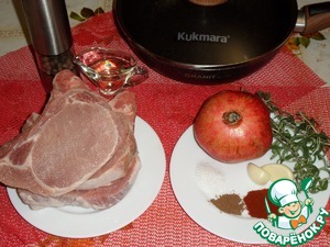 Свинина с гранатом и розмарином