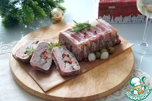 Террин из индейки с розовым перцем