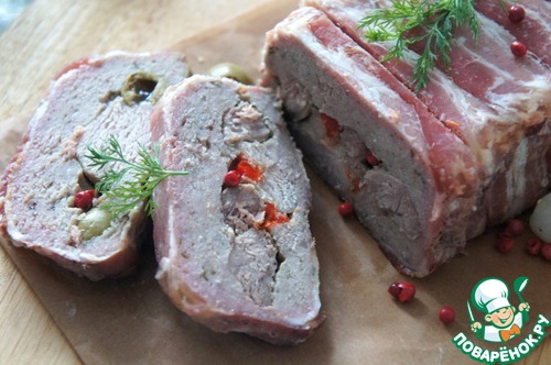 Террин из индейки с розовым перцем