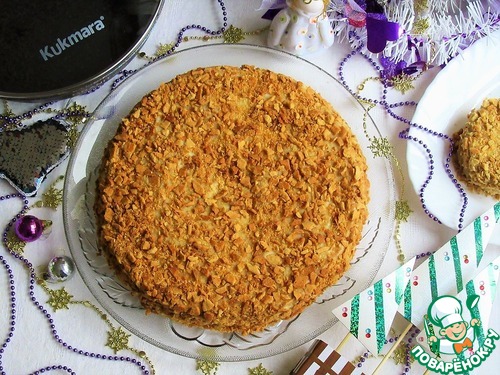 Торт "Медовик" с кокосовым кремом