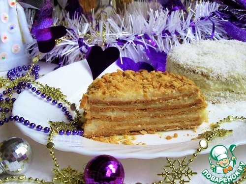 Торт "Медовик" с кокосовым кремом