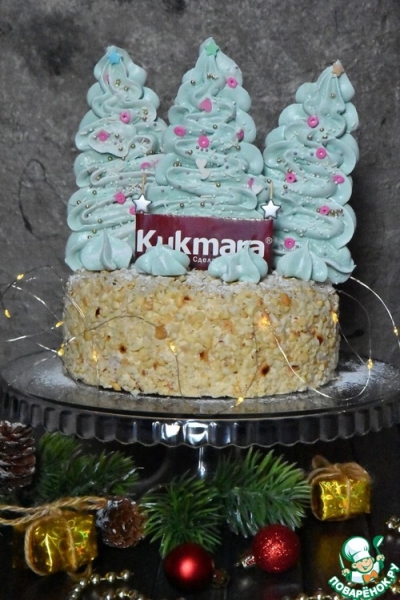 Торт "Подарочный" новогодний