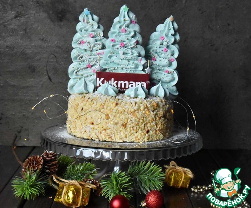 Торт "Подарочный" новогодний