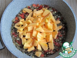 Тыквенное рагу с горохом и грибами