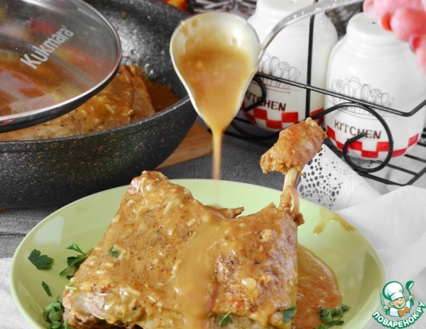 Утиная ножка в горчично-медовом соусе Утиная ножка в горчично-медовом соусе