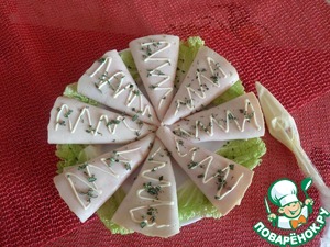 Закусочные конвертики из ветчины