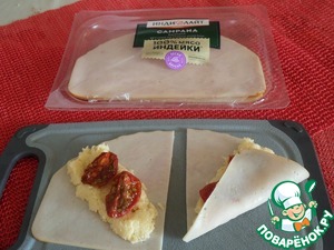 Закусочные конвертики из ветчины